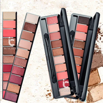 

ICYCHEER Makeup Naked 10 Colors Eyeshadow Professional Play Color Nude Basic Natural Shimmer Matte Eyeshadow Palette