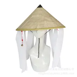 Наруто Аксессуары из косплей-костюм Akatsuki организации вводной En Bambou Кули соломенная шляпа шапки конус бамбука Защита от Солнца шляпа носить
