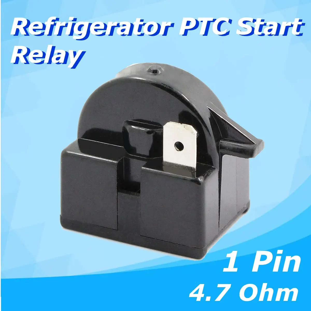

QP2-4.7 PTC Refrigerator Start Relay Single Foot Cooler Compressor 1 Pin Wine Centers Beverage Coolers Compressor Starter
