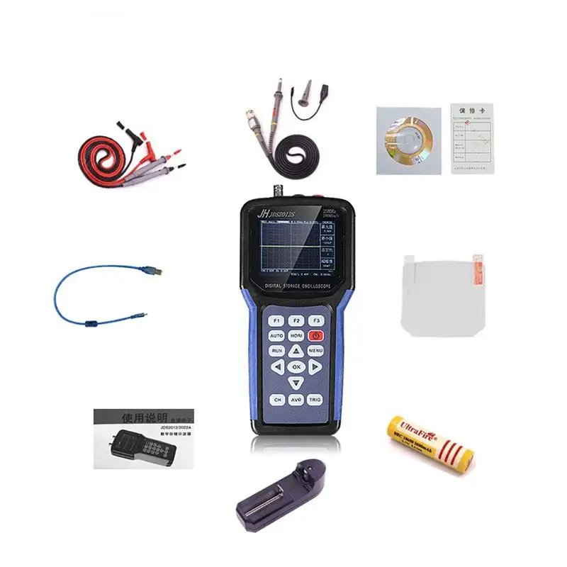 

JDS2012S Digital Oscilloscope 4000 Counts Multimeter 25MHz 200MSa/s Professional Handheld Mater 320 x 240 with Proble Tools
