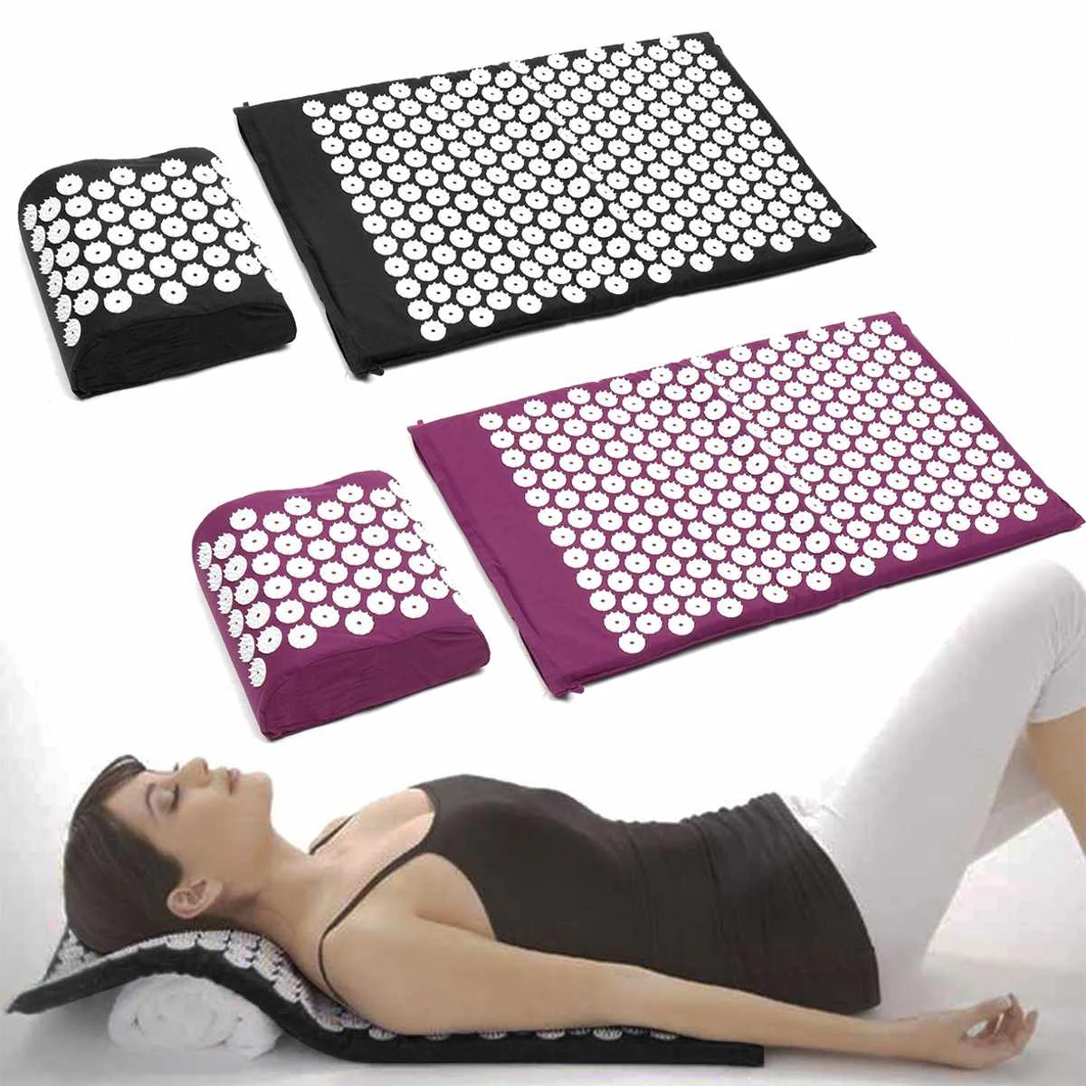 Massager Cushion Massage Leg Raiser Foot Rest Support Pillow Acupressure Relieve Back Pain Spike Acupuncture Massage Yoga