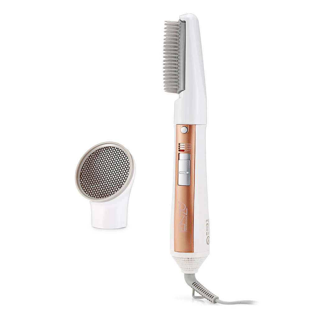 

EN 502 2-in-1 Hair Styling Rotating Hot Brush Dryer Ceramic and ionic technology to prevent frizz 360-degree swivel power line