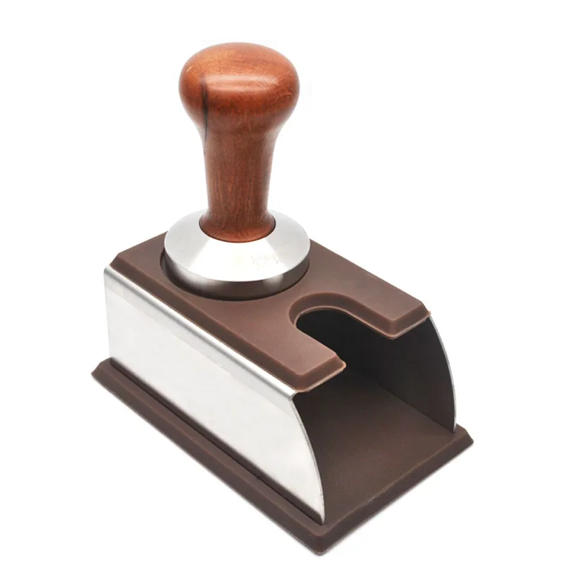 Perfect Coffee/Black Silicon Espresso tamper Mat Stand holder support