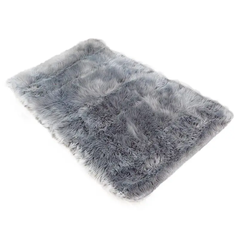 

Deluxe Soft Modern Faux Sheepskin Shaggy Area Rugs Children Play Carpet For Living & Bedroom Sofa(3Ft X 5Ft,Grey)