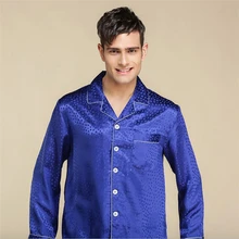 IANLAN/весенне-летние мужские пижамные комплекты из натурального шелка, шелковая ночная рубашка для сна, топы и штаны для сна, ночная рубашка IL00459