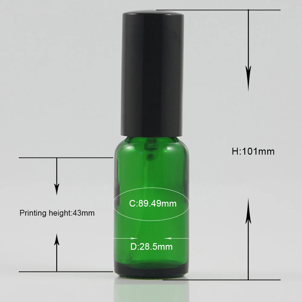 

Wholesale glass cosmetic bottle for liquid 20ml empty green lotion glass bottle portable containers