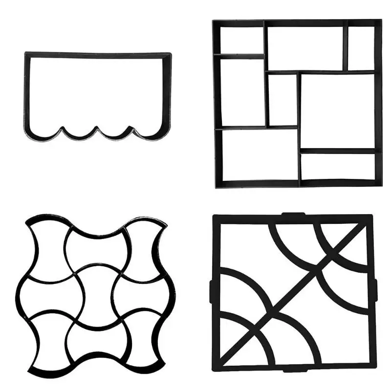 

Garden Path Maker Mold Paving Reusable Concrete Cement Brick Stepping Stone Design Paver Walk Mould DIY Plastic Brick Mold