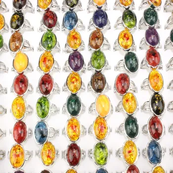 

FREE Wholesale New Jewelry Fashion Imitation Shinning Stone Rings Costume Mixed Color Rings For Women 100pcs/Lot Xmas Gift