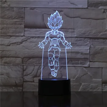 

3D Led Vision Creative Anime Dragon Ball Modelling Night Lights Usb Table Lamp 7 Colors Changing Vegeta Lighting Fixtures 1779