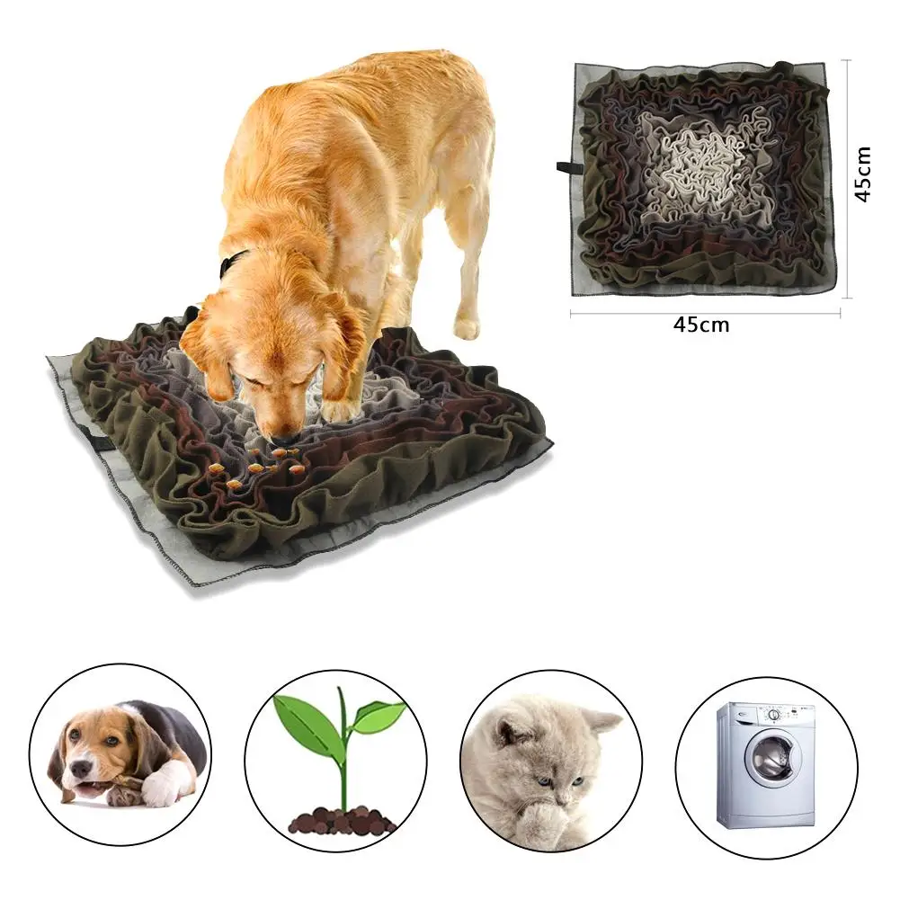 Игрушки для домашних животных Коврик для корма для собак подстилка для тренировки нюха маленький/большой обучающий коврик для собак тренировочное одеяло для домашних животных подходит для всех собак
