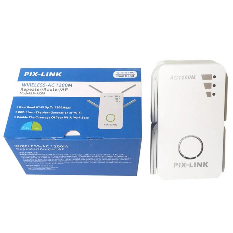 Pix link Беспроводной двухдиапазонный Ac 1200M 2 4 Ghz/5 Ghz мини маршрутизатор Wifi