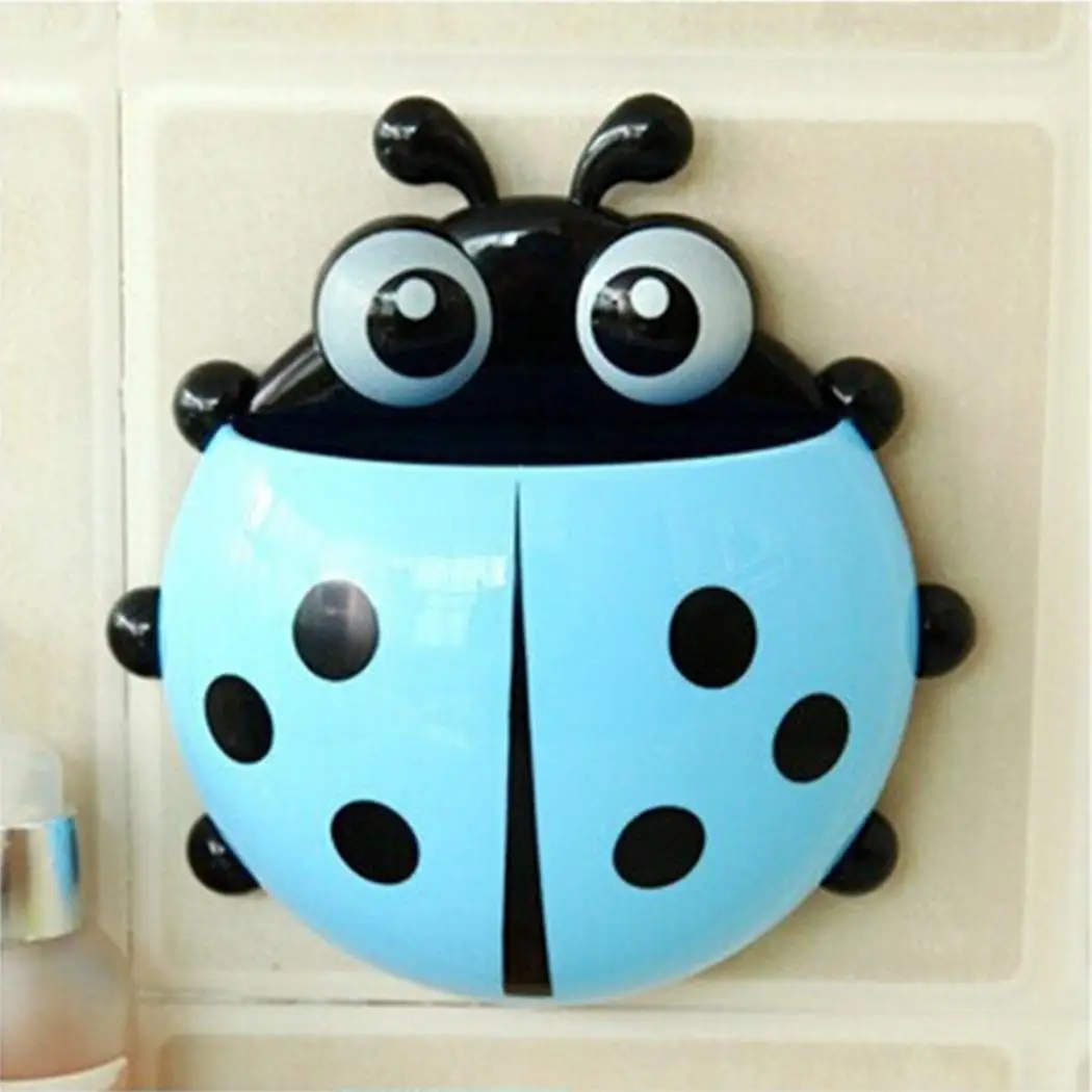

Cute Ladybug Design Popular Suction Tooth Brush Toothpaste Holder Bathroom Decor