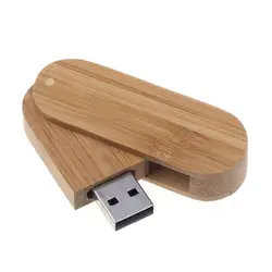 Вращающийся деревянный USB 2,0 флеш-накопитель Высокая скорость памяти