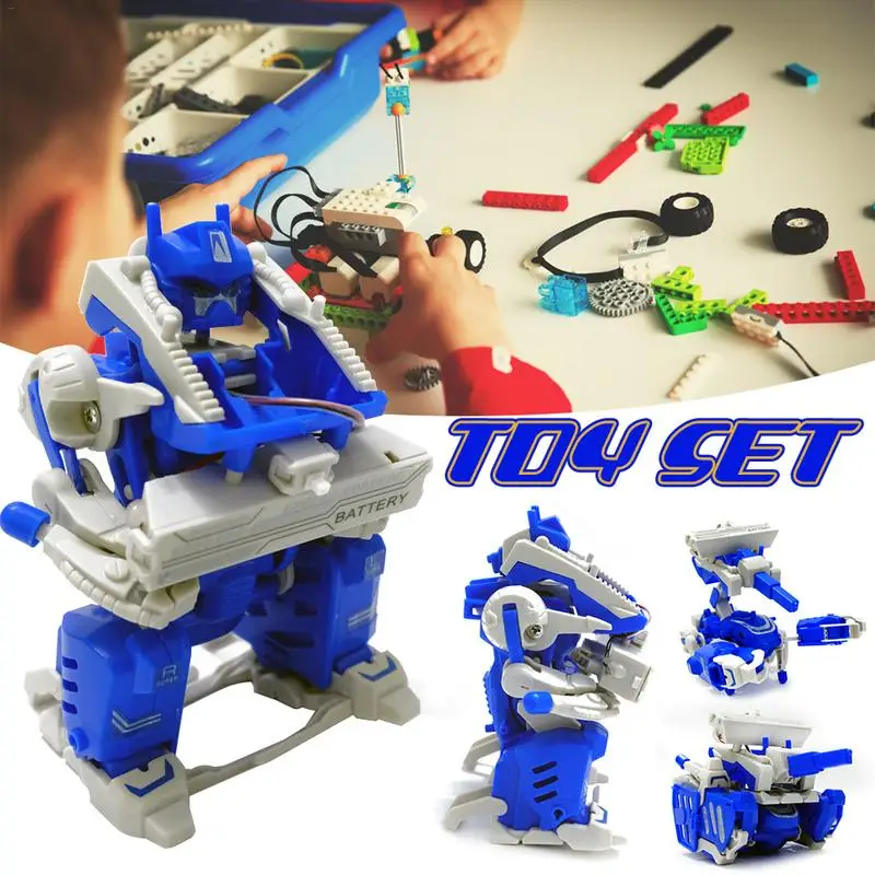 

DIY Assembling Electric Robot Model Deformation Building Blocks Car Cartoon Innovative Puzzle Insertion Toy Brain Game For Kids