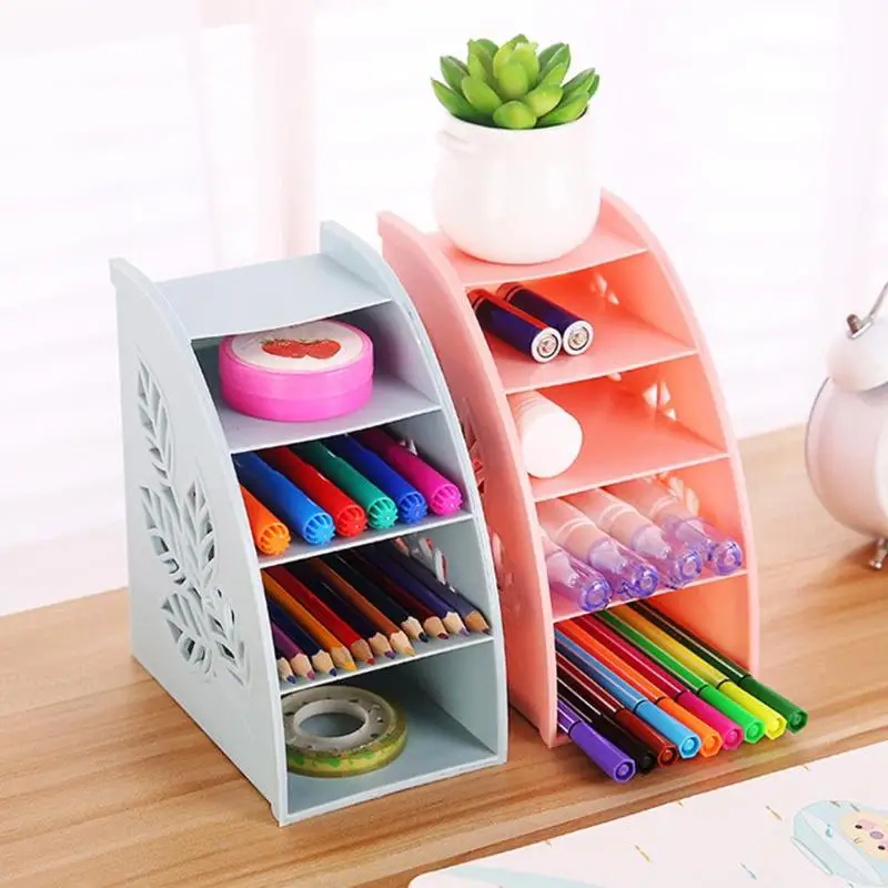 

Multifunctional Trapezoidal Storage Box Home Desktop Sundries Make Up Organizer Remote Control Phone Storage Box