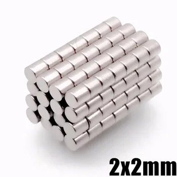 

300pcs 2x2mm N35 Rare Earth Neodymium Glass/Model Connetion Mini magnets D2*2 Small Disc Magnets 2*2mm