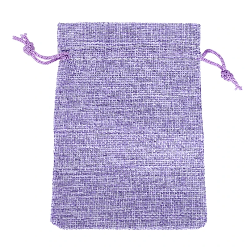 

Lot Of 10pcs Jewelry Bag Gift Bag Sliding Cord Burlap Bag