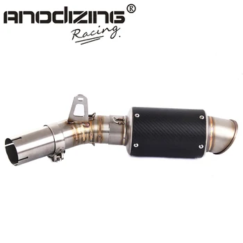 

Exhaust Muffler and Link Pipe Motorcycle Carbon Fiber Exhaust Pipe Muffler Escape for BMW S1000RR 2010-2014