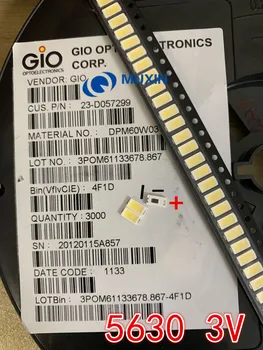 

500pcs FOR (GIO) High Power 5630 LED PLCC-3 Television Backlit Super Bright Diode SMD 5630 LCD 0.5W 3V Cool White TV Backlight