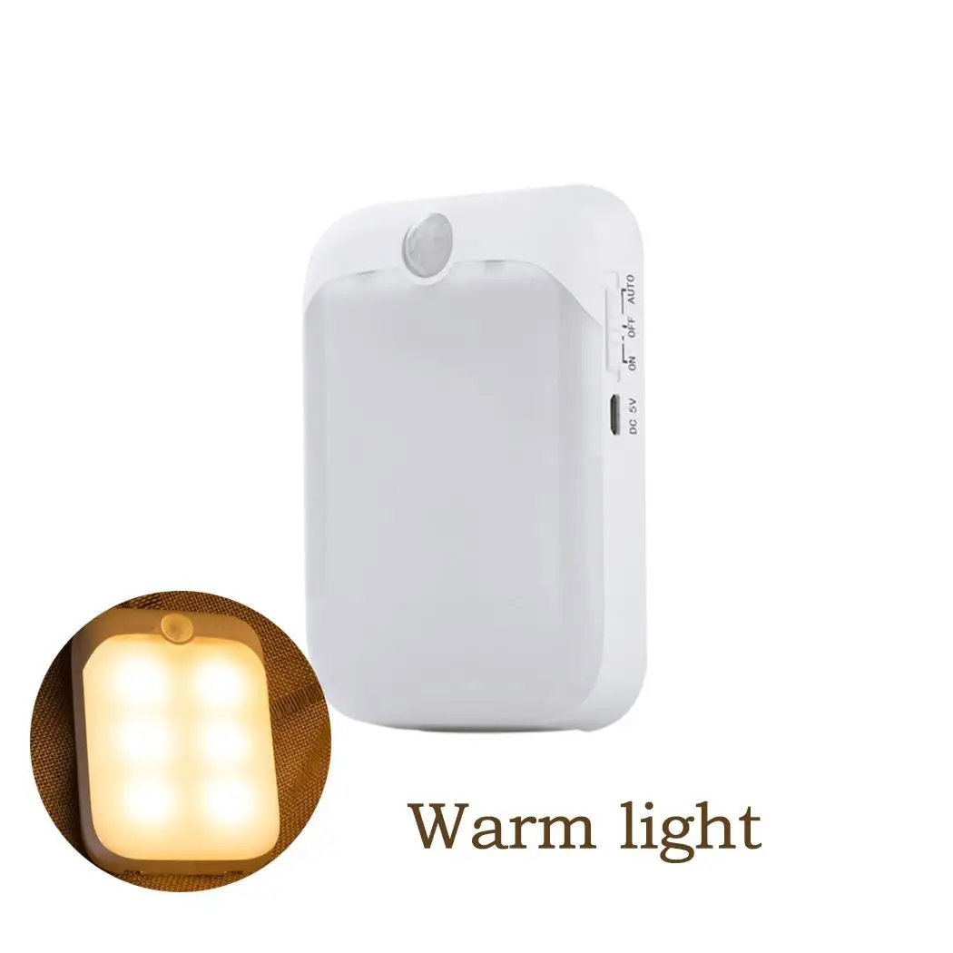 

Motion Sensing Photosensitive Control LED Night Light light 600mAh LED Body 60lm 120 0.6W <5m Sensor 80g Light