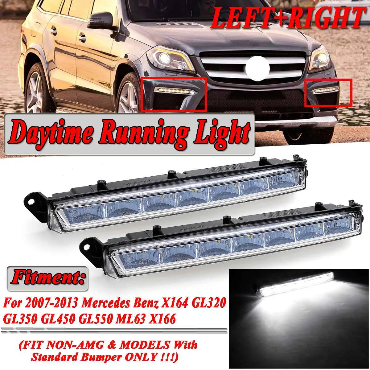 Car Front Daytime Running Lights Lamp Fog Lamp For Mercedes For Benz