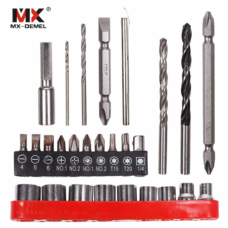 26Pcs/Set Drill Bits Suit For Electric Drill Power Tools Electric Screwdriver Accessories Woodworking Tools