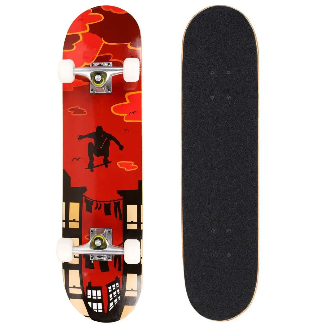 

ANCHEER Fashion Four-Wheel Skateboard PRO Print Wood Board +PU Wheels Complete Deck Skateboard