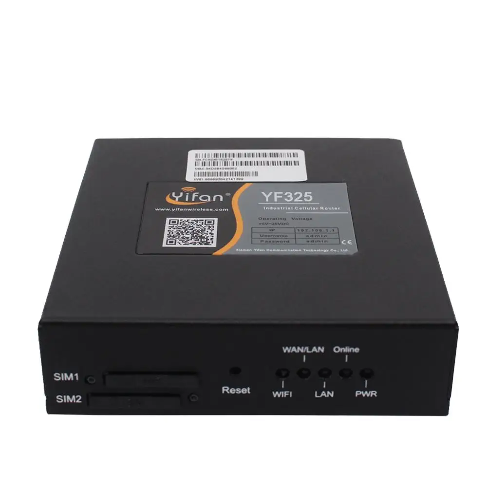 YF325 Rugged Industrial VPN Dual Sim 4G LTE WIFI Router with Sim Card Slot for M2M/IOT