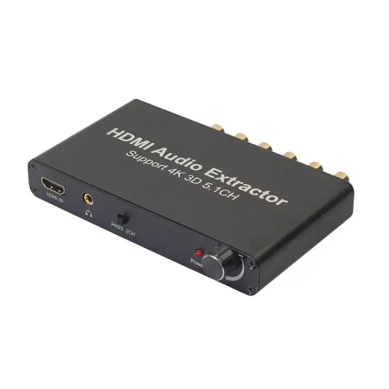 

5.1CH HDMI Audio Extractor Decode Coaxial to RCA AC3/DST to 5.1 Amplifier Analog Converter Support 4K 3D for PS4 DVD
