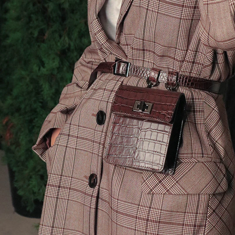 

Super Seabob 2019 New Woman Fashion Alligator Flap Bag Women Faux Leather Casual Chest Bag Female Vintage Small Bag OE560