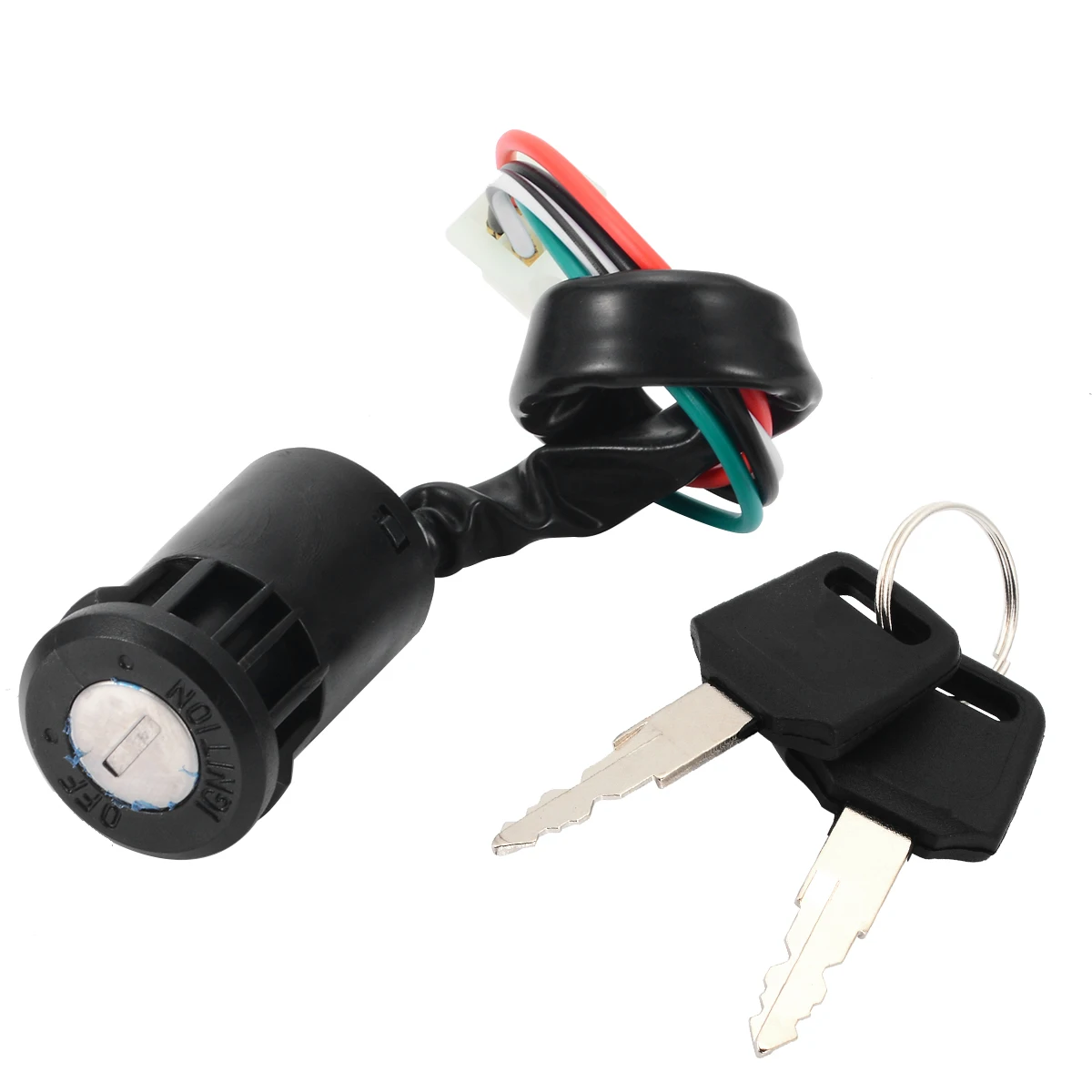 

4 Wires Universal 2 Ignition Keys Start Switch Door Lock Key Motorcycle Accessories for ATV Go Kart Scrambling 50-250cc