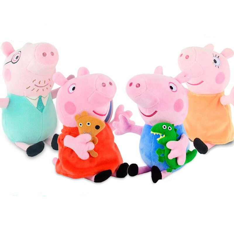 peppa pig family plush toy 4pcs set