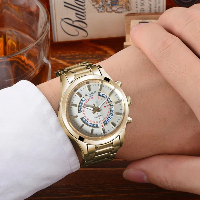 

Relogio Masculino Relojes 2019 Gold Watch Mens Watches Top Brand Luxury Sport Quartz Watch Business Waterproof Wristwatch