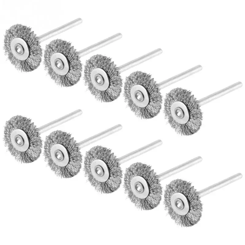 

10Pcs Mini Stainless Steel Wire Brush Polishing Wheel for Grinder Power Tool Accessory 25mm