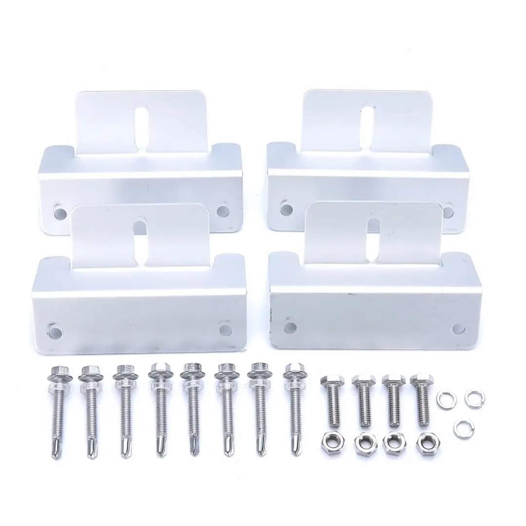 

4pcs Solar Panel Mounting Z Brackets Set Fixing Kit Fit Caravan Roof RV Boat