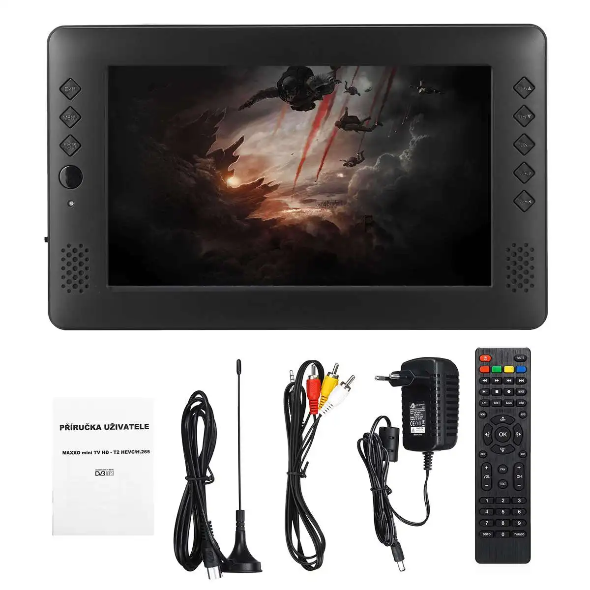  12V 9 pollici HD WiFi Mini Portatile Digitale e Analogico TV DVB-T2 DVB-T DTV ATV Auto Televisione 