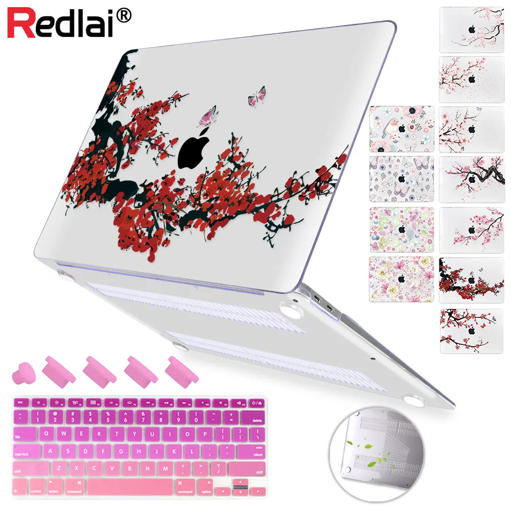 Чехол для ноутбука с цветами MacBook Air 11 12 13 15 16 дюймов сенсорная панель A2141 A2338 A2289 M1 2020 A2179 A2337 пластиковый