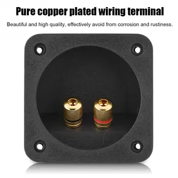 

Speakers Terminal Box Shell 2 Copper Binding Post Wire Cable Connector Acoustic Components 4mm Screw Holes High Quality