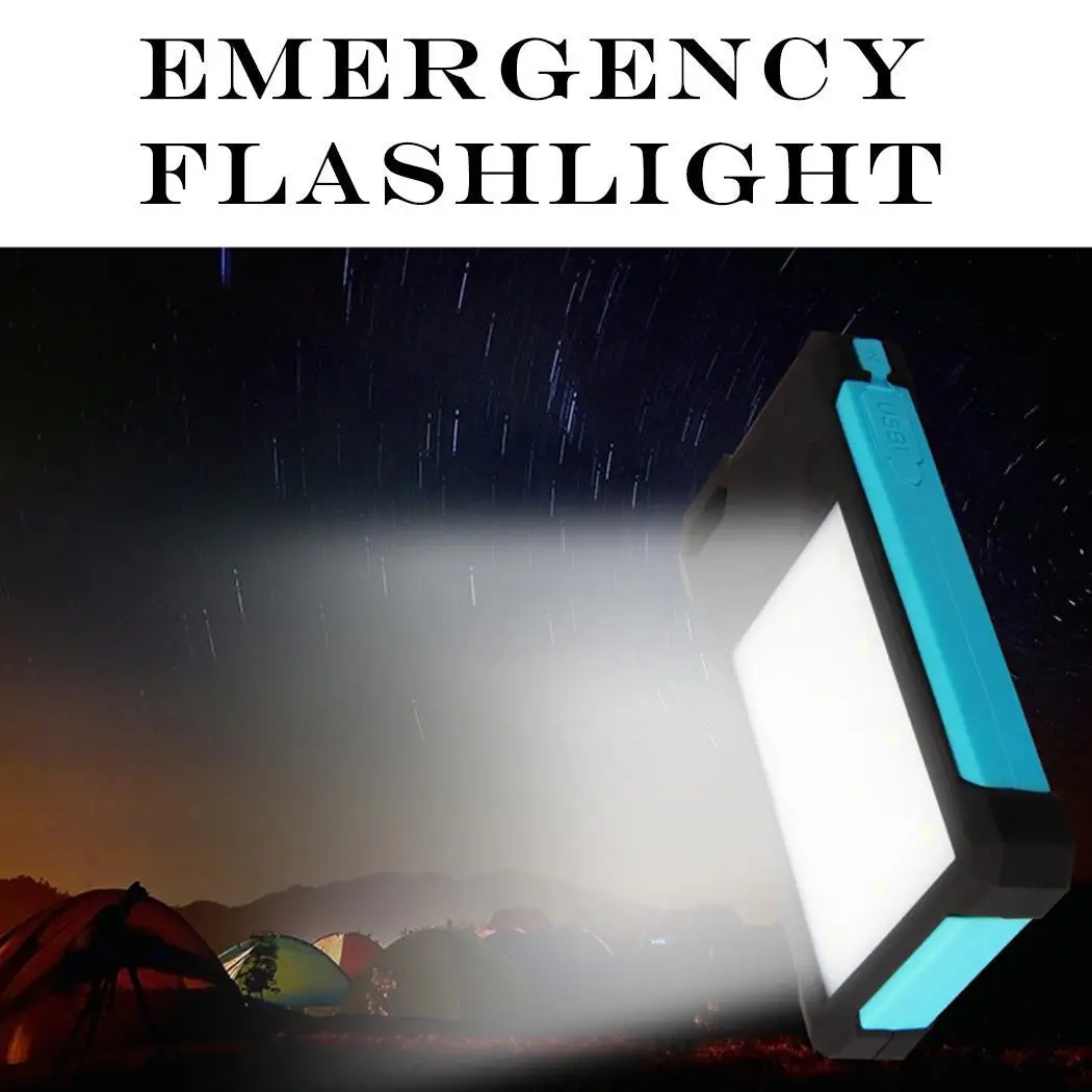 Large Capacity Solar Powerbank Dual USB Output Power Bank Portable Charger External Battery 8000mAh LED Flashlight