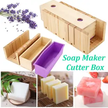 

Soap Cutting Tools Set Adjustable Wood Loaf Cutter Box DIY Handmade Soap Making Supplies With Scale And Slotting Soap Cutter
