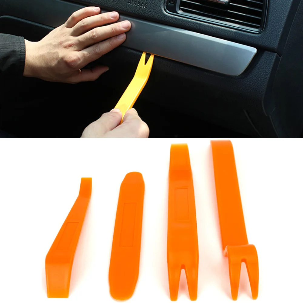 

4Pcs/lot ABS Auto Car-Styling Radio Panel Door Clip Panel Trim Dash Audio Removal Installer Pry Kit Repair Tool Accessries