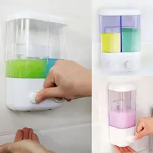 Двойной настенное крепление мыло шампунь дозатор-гель для душа жидкая пена Лосьон бутылка Диспенсер домашний отель