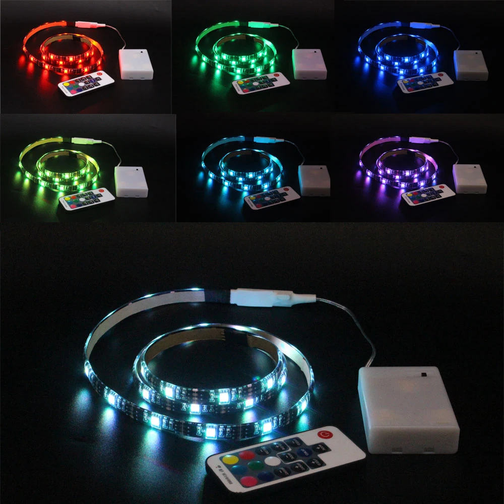 Светодиодная лента RGB 5 В водонепроницаемая SMD 5050 RF с дистанционным управлением