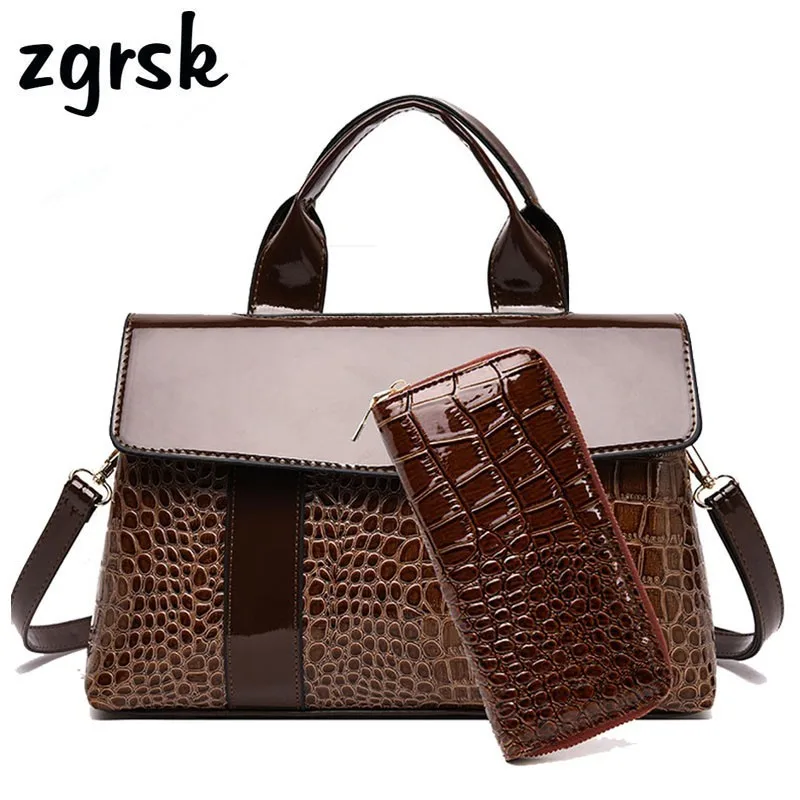 

Ladies Purses And Handbags Designer Pu Leather Women Messenger Bags Bag Alligator Handbag For Ladies Fashion Shoulder Bag