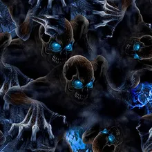 1 шт. 0,5 м x 2 м синие глаза переводная вода Печать Череп пленка PVA погружение гидрографика