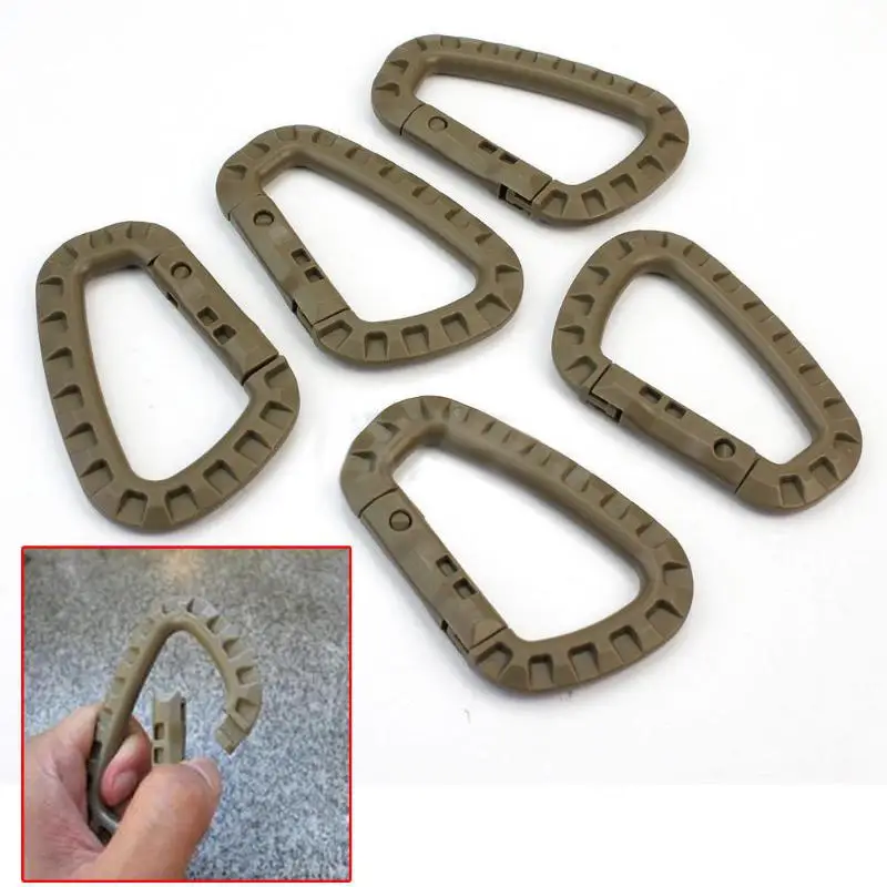 

5 Pcs/Pack Plastic Carabiner D-Ring Key Chain Clip Hook Outdoor Camping Hiking Buckle Snap Climbing Accessories