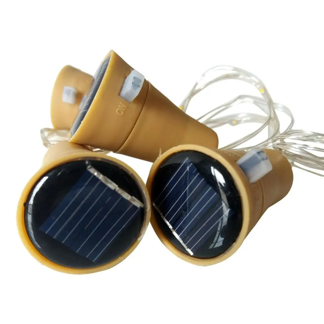 NEW SAFE LED Fairy Light LED String Light Christmas decor Solar Wine Bottle Stopper Insert LED Light Home Garden Decor D20