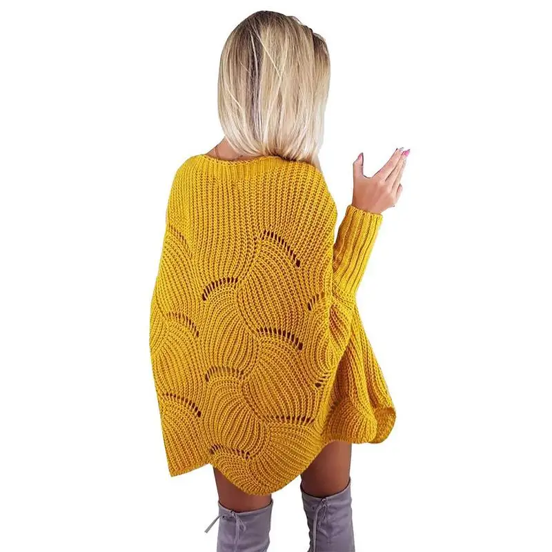 2018 Knitted Cloak Sweater Women Casual Loose Shawl Autumn Winter Streetwear Poncho Women Sweater And Pullovers Women Plus Size