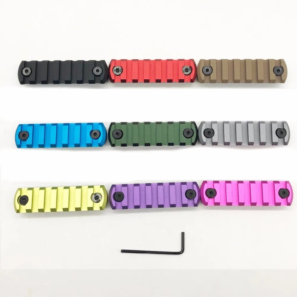 New 7 Slots Keymod Rail Section Picatinny Mount Adapter Segment_Black/Red/Tan/Blue/Pink/Grey/Purple/Grass Green/Olive Green |