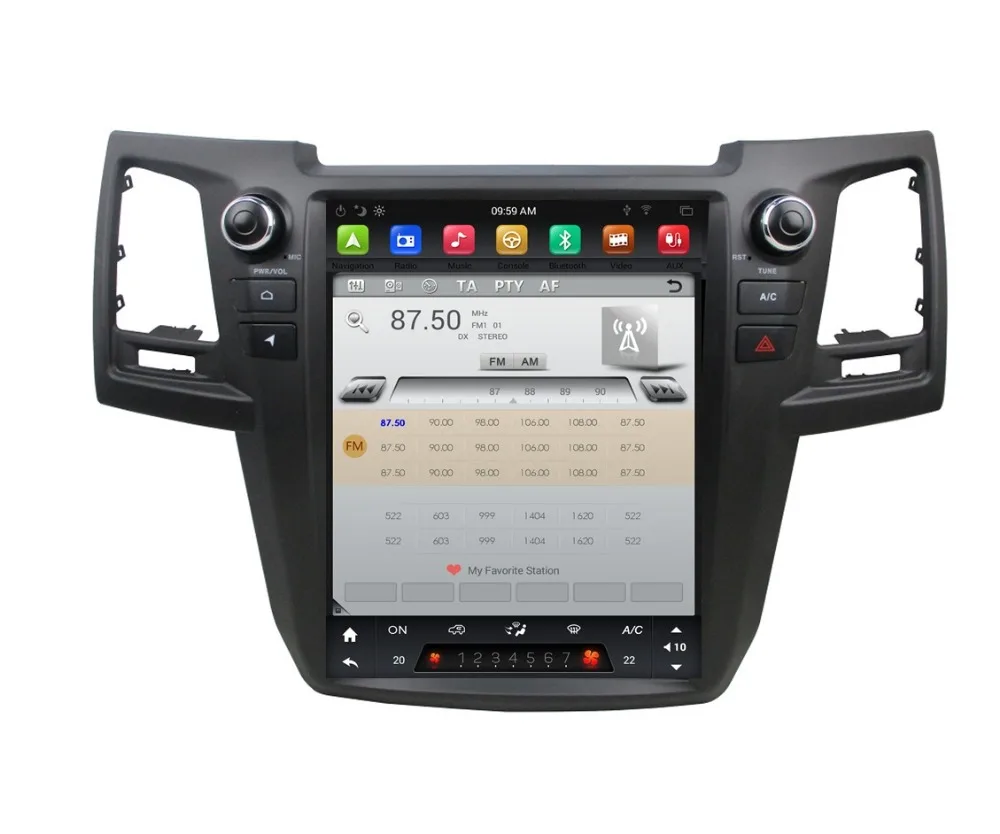Автомагнитола PX6 HD 4 Гб + 32 ГБ экран 12 1 дюйма Android 9 0 GPS для Toyota Fortuner 2005 2015 Bluetooth Wi Fi IPS